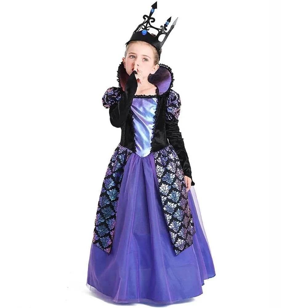 Girl's Twilight-Princess Costume Medieval Purple Court Dress Cosplay Costume - zzcosplay