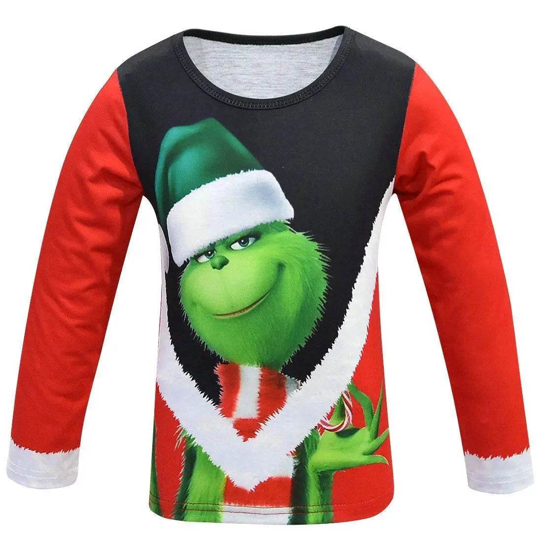 Green Monster Grinch Kids Boys Costume Mask Golves Set Christmas Gift - zzcosplay