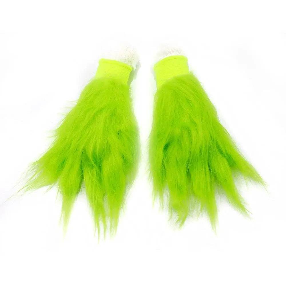Green The Grinch Christmas Costumes Gloves - zzcosplay