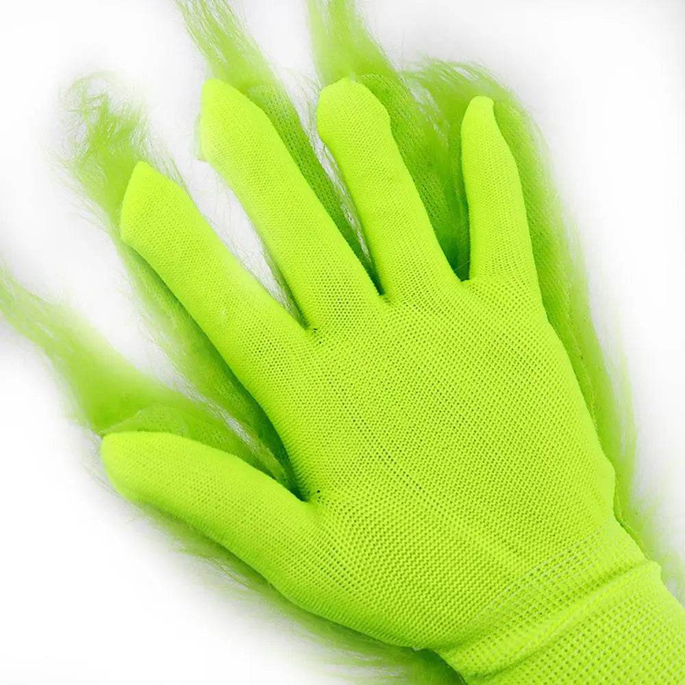 Green The Grinch Christmas Costumes Gloves - zzcosplay