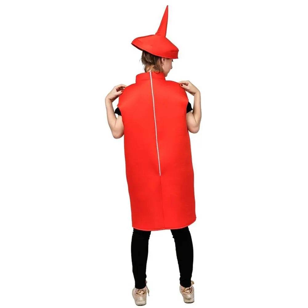 Halloween Adult Couples Mustard Ketchup jumpsuit Costume Cosplay Party - zzcosplay