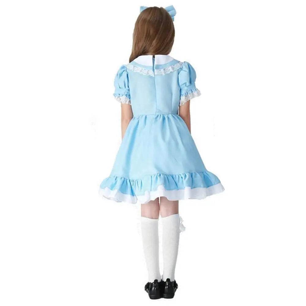 Halloween Alice Dress Girl's Princess Costume Maid Dress for kids - zzcosplay
