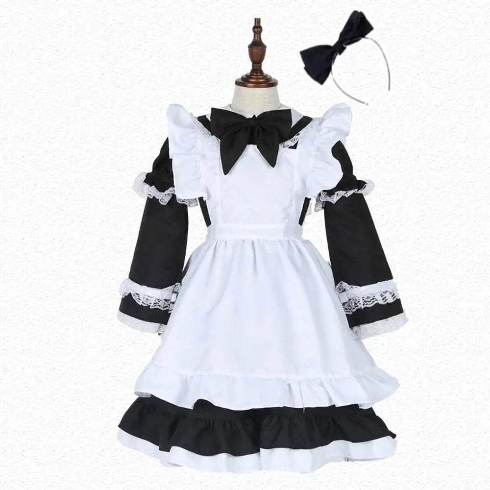 Halloween Alice Dress Girl's Princess Costume Maid Dress for kids - zzcosplay