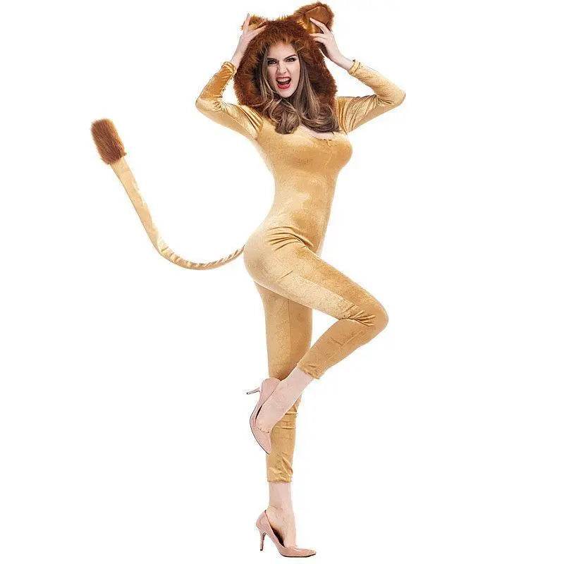 Halloween Animal Leo Lion Performance Cosplay Costume for Women - zzcosplay