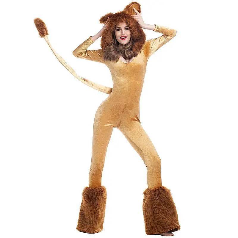 Halloween Animal Leo Lion Performance Cosplay Costume for Women - zzcosplay