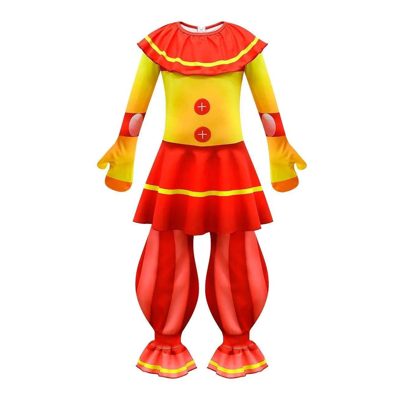 Halloween Clown Cosplay Costumes Jumpsuit Sun Moon Performance Romper For Kids - zzcosplay