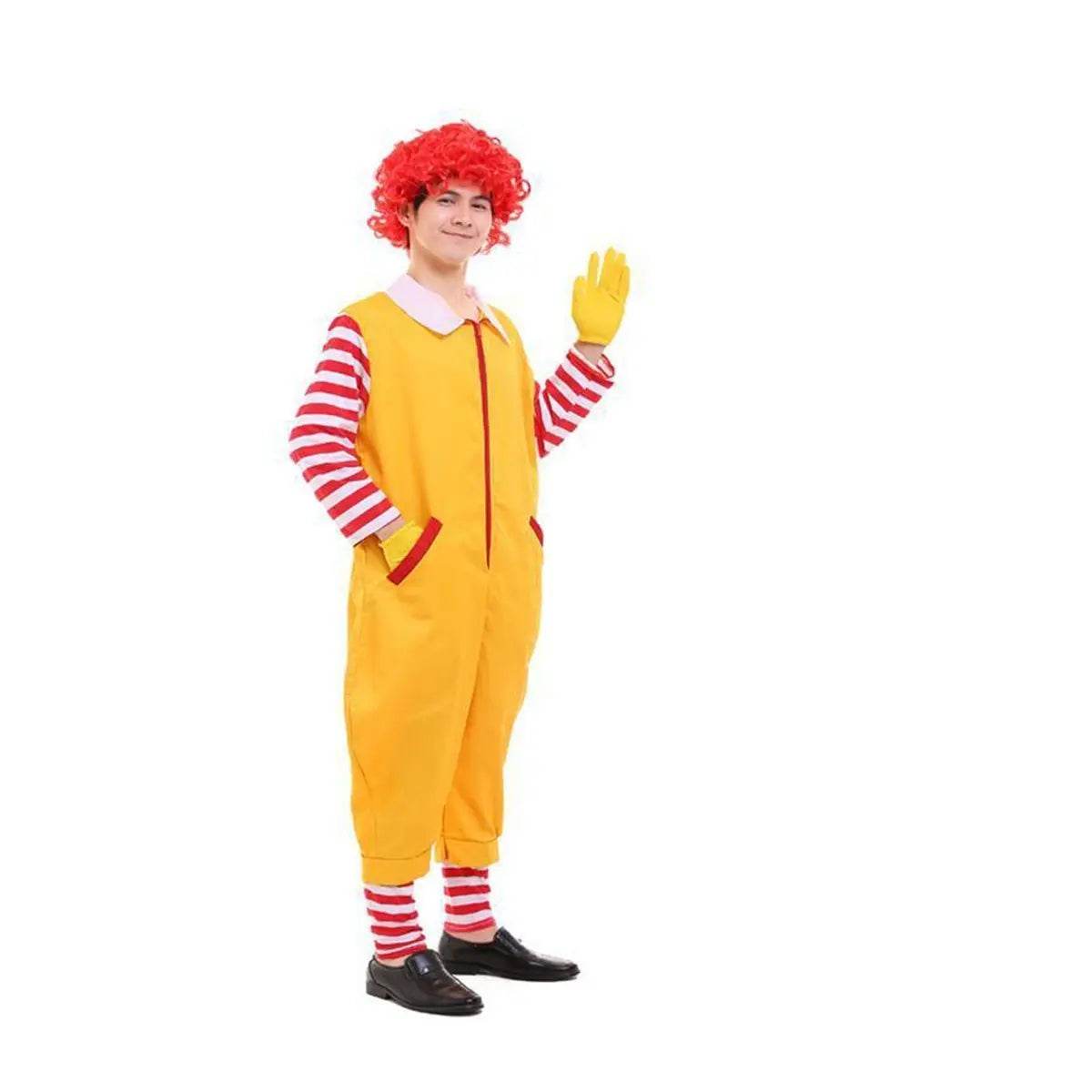 Halloween Uncle Ronald McDonald's Cosplay Jumpsuit Matching Costume - zzcosplay