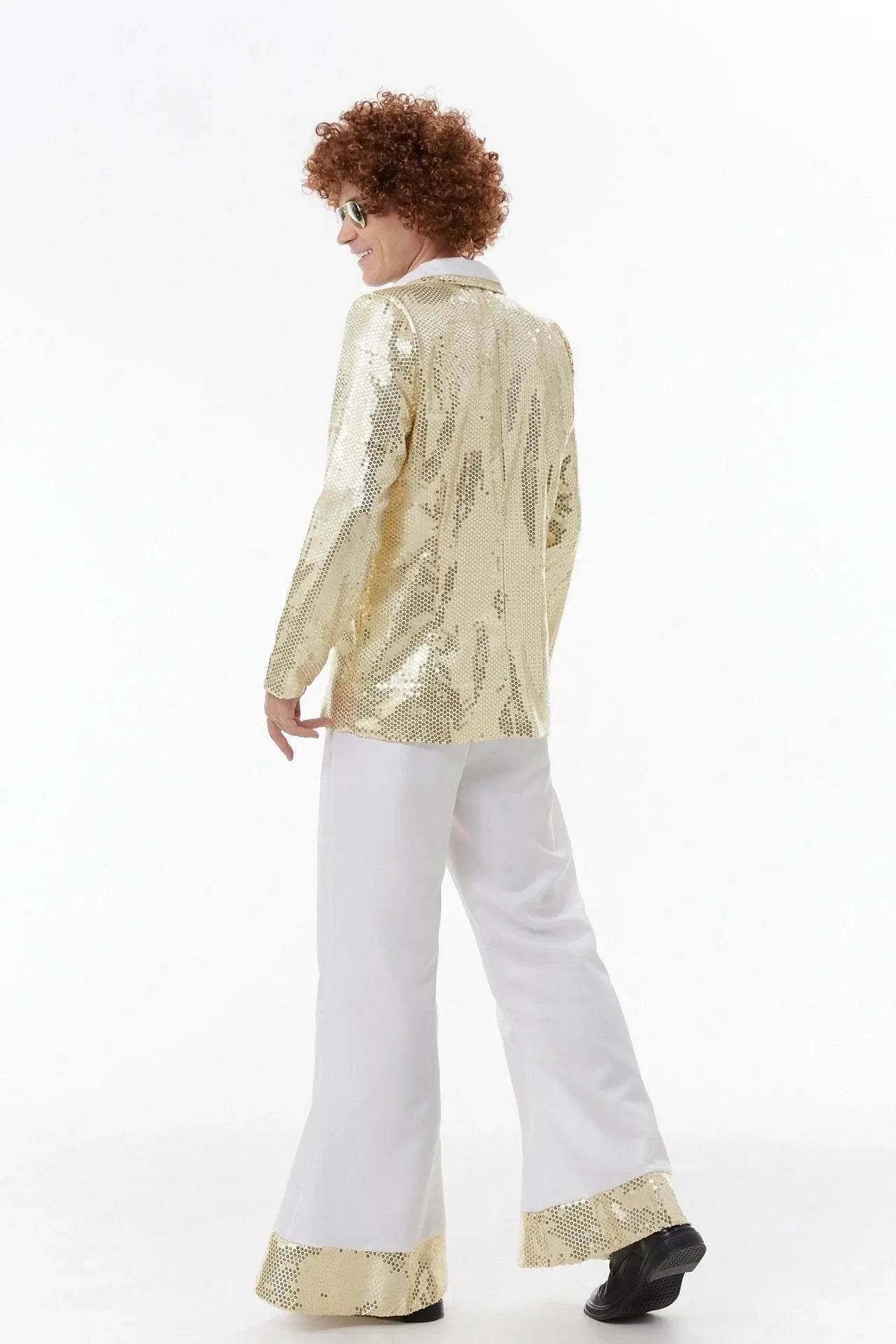 Halloween cosplay Adult retro 70s disco Hippie Fancy Dress Costume - zzcosplay