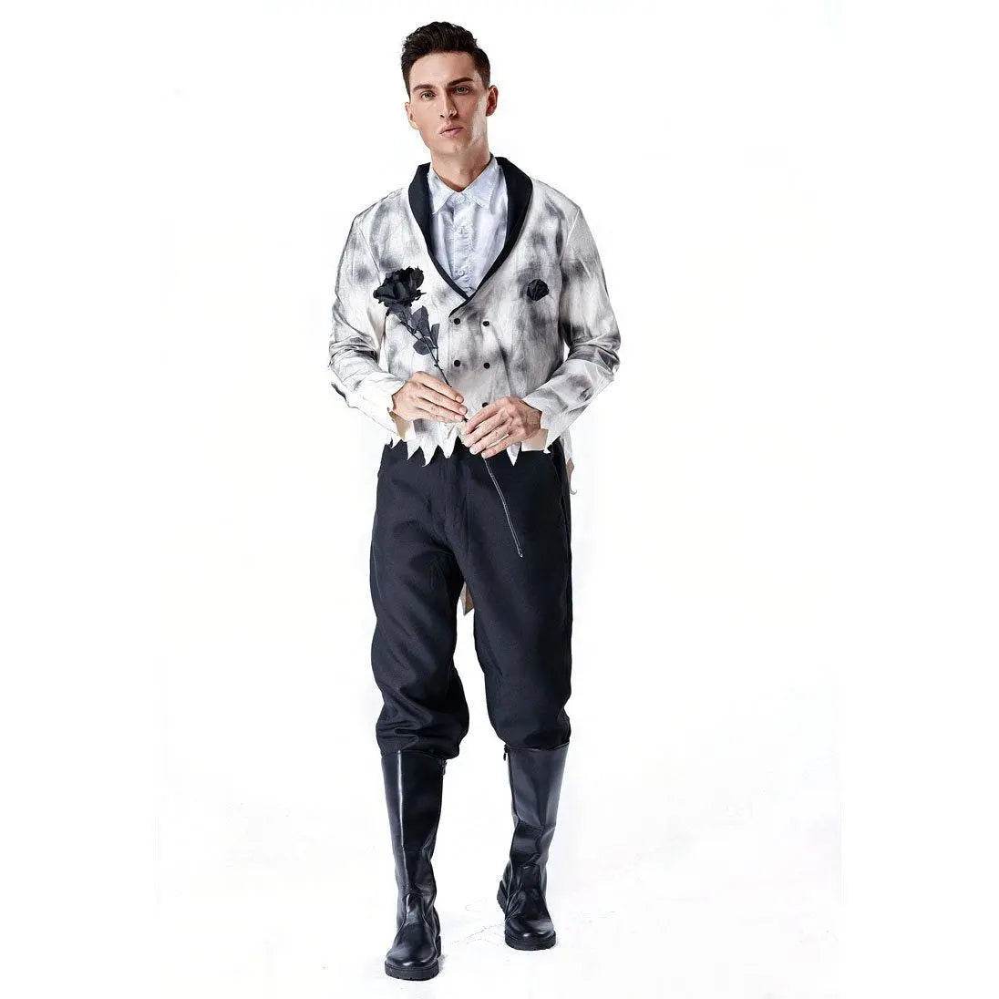 Horror Ghost Bride Couples Costume Halloween Outfits Cosplay Party Carnival - zzcosplay