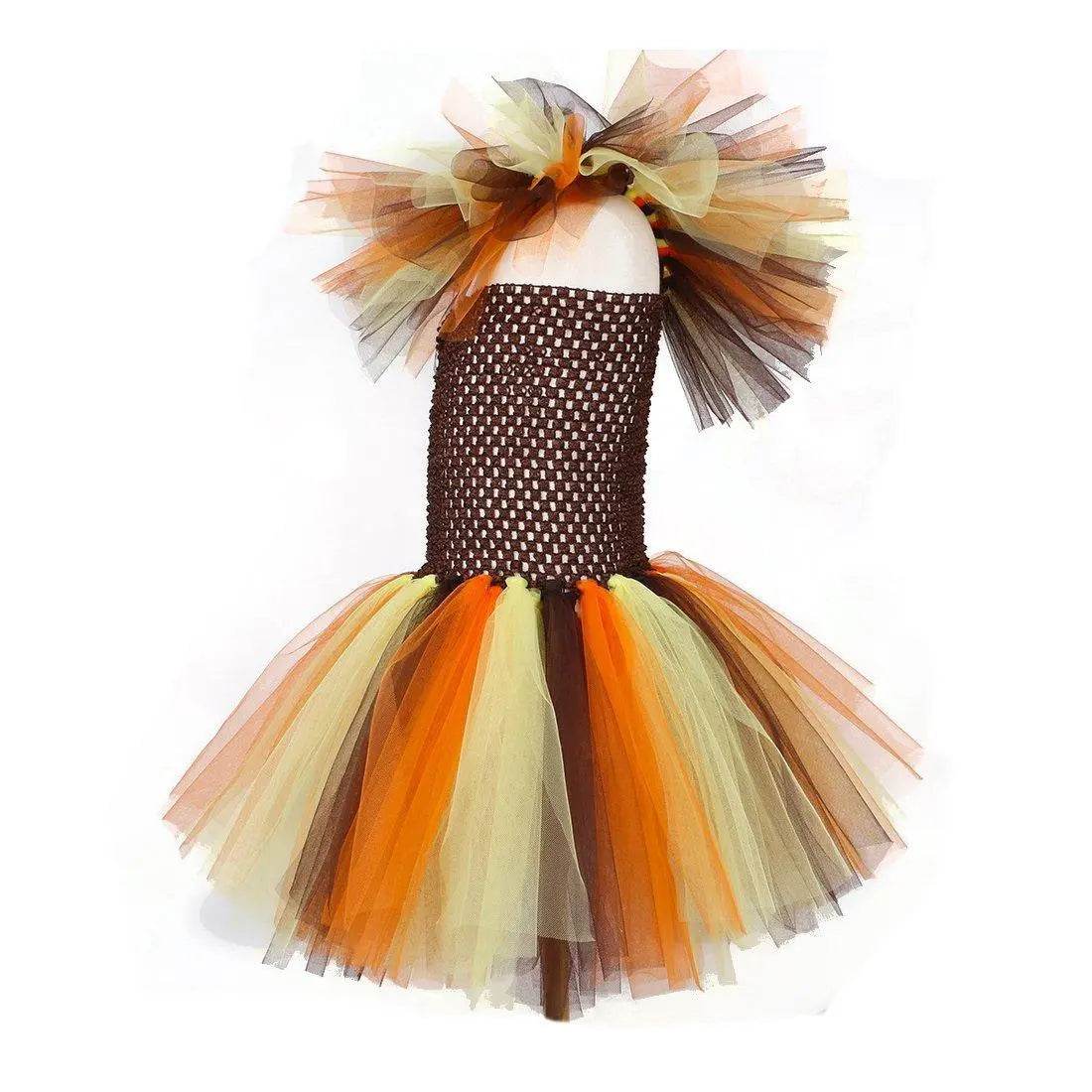 Jungle Safari Tutu Dress Costumes for Girls Halloween Reindeer Tiger Lion Leopard - zzcosplay