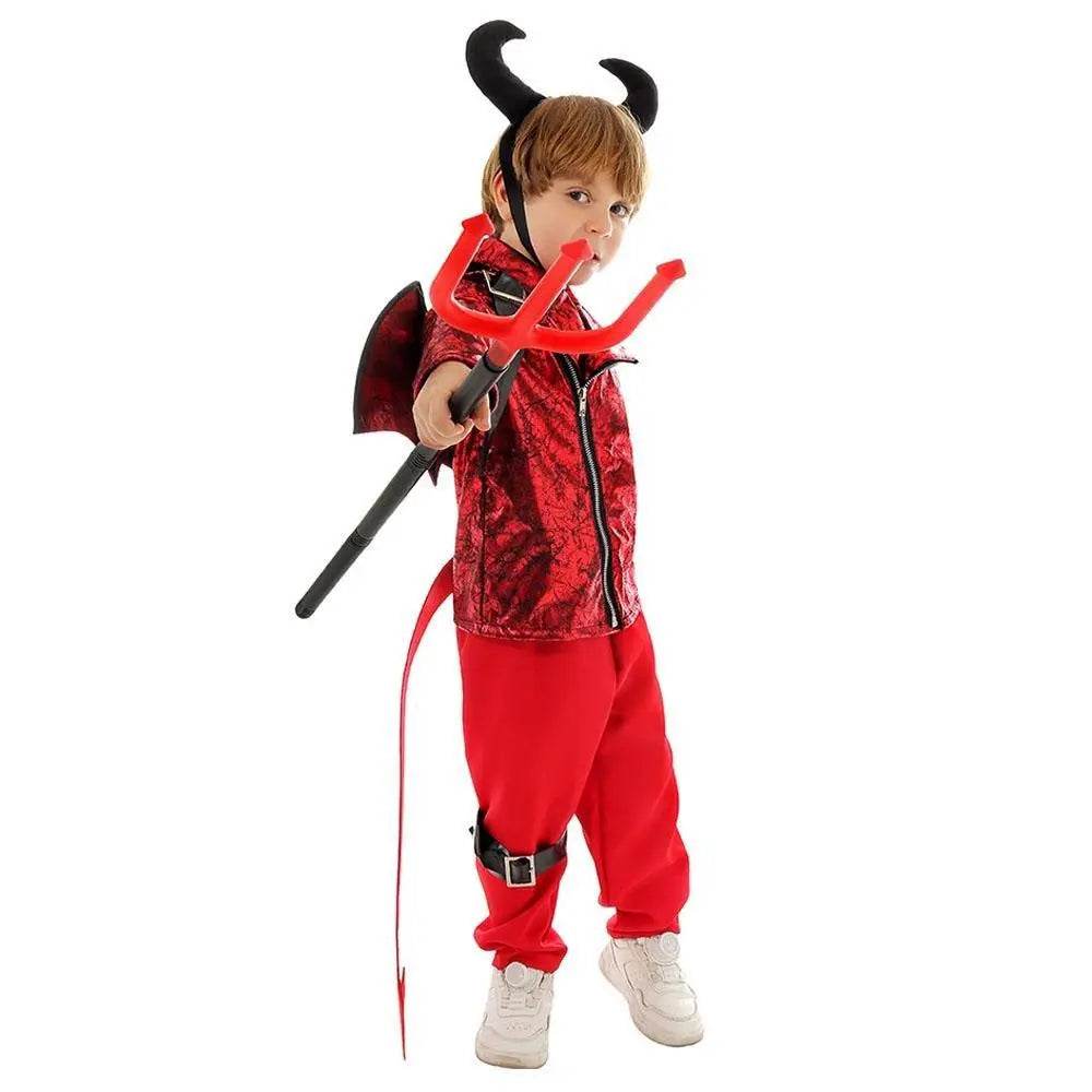 Kid's Punk Style Little Devil Costume Halloween Stage Cosplay - zzcosplay