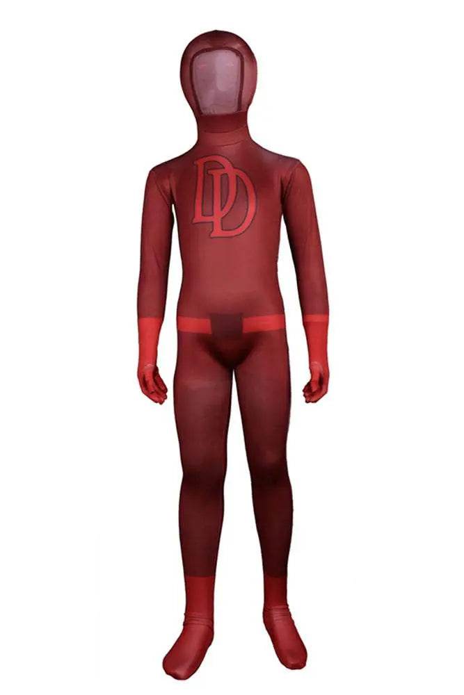 Kids Daredevil Zentai Costume Superhero Cosplay Party Spandex Bodysuit - zzcosplay