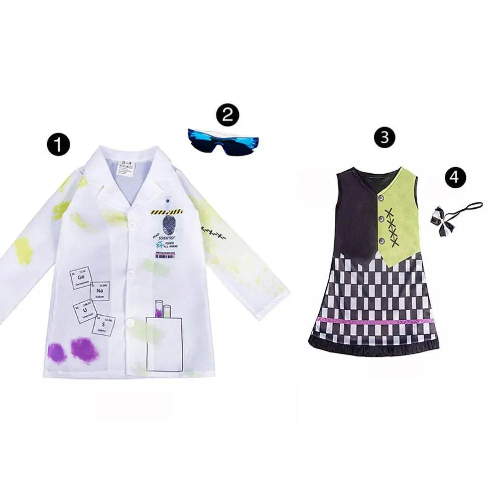 Kids Mad Scientist Costume Halloween Cosplay Outfits - zzcosplay