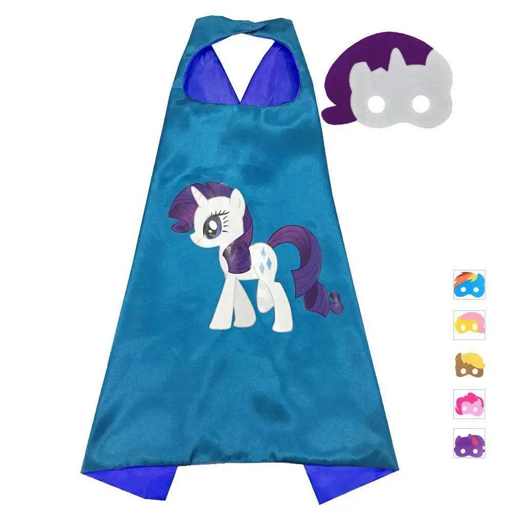 Kids My Little Pony Cape Mask Set Costume Cloak - zzcosplay