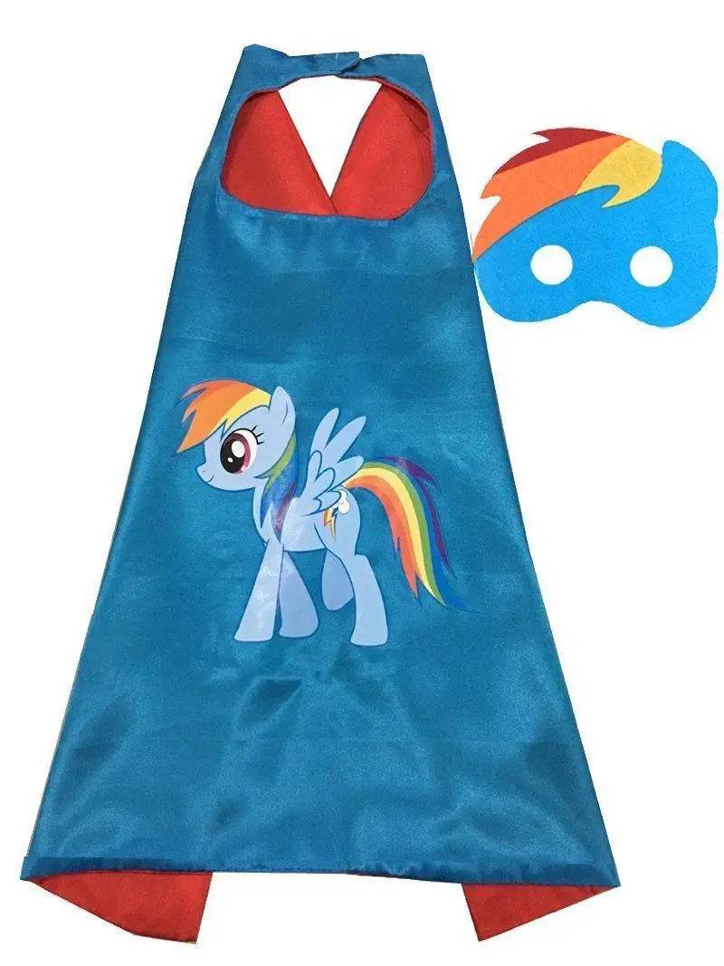 Kids My Little Pony Cape Mask Set Costume Cloak - zzcosplay