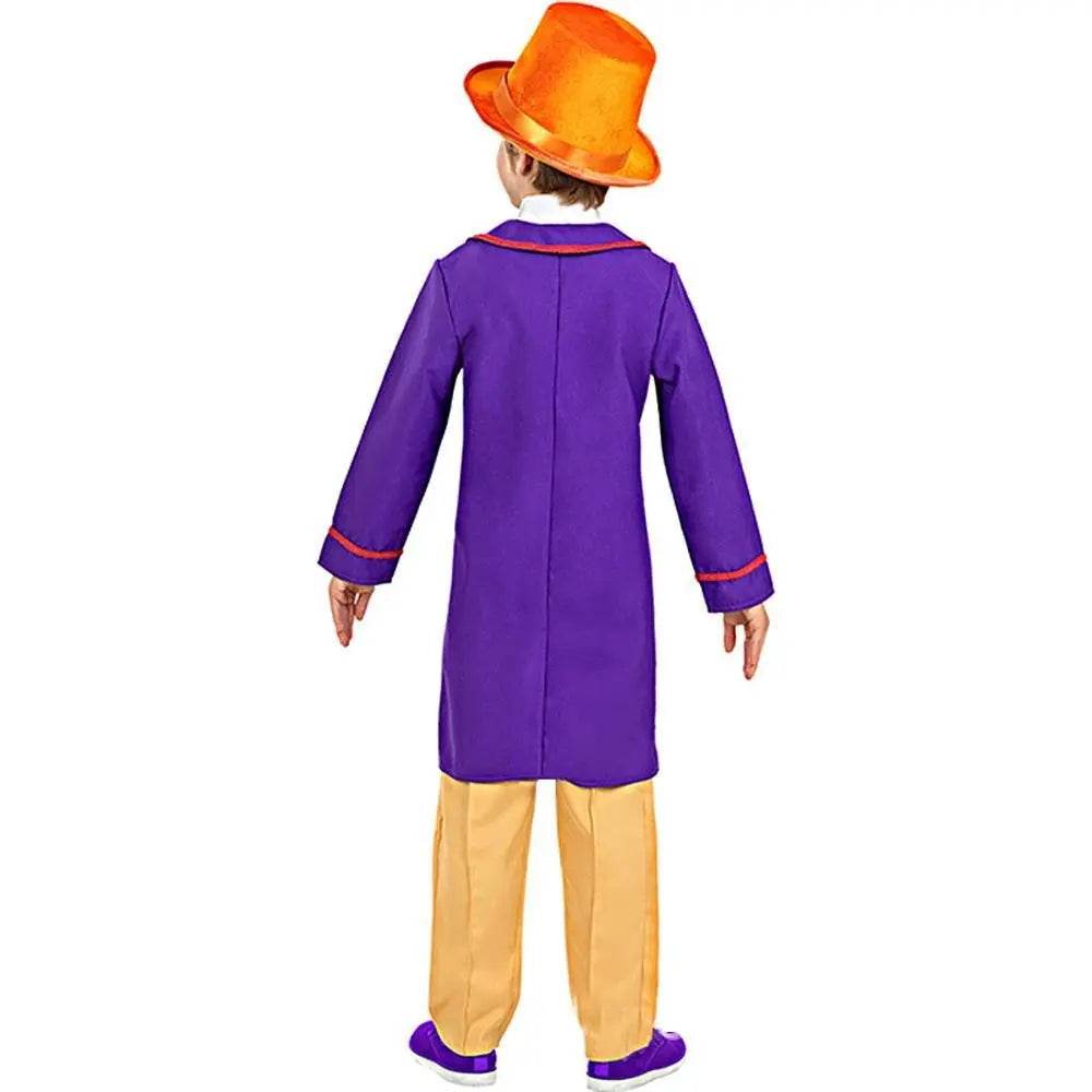 Kids Willy Wonka Charlie and the Chocolate Factory Johnny Depp Cosplay Suit Costume Set - zzcosplay