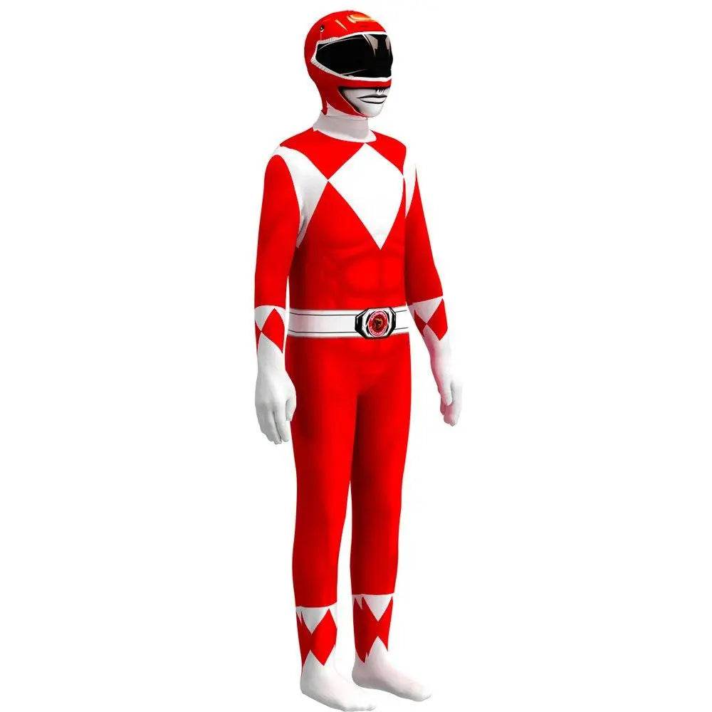 Mighty Morphin Power Rangers Costume Kids Superhero Bodysuit Halloween jumpsuits onesies - zzcosplay