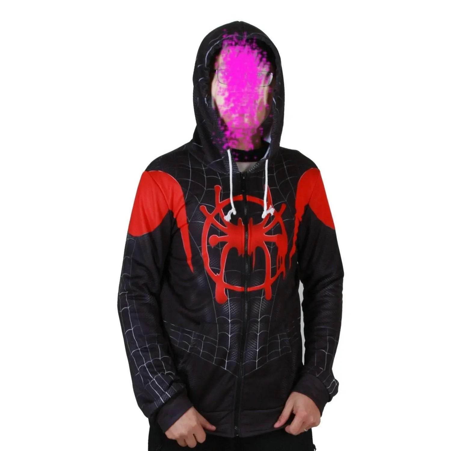 New Age Black Spiderman Miles Hero Cosplay Halloween Costume Sweater - zzcosplay