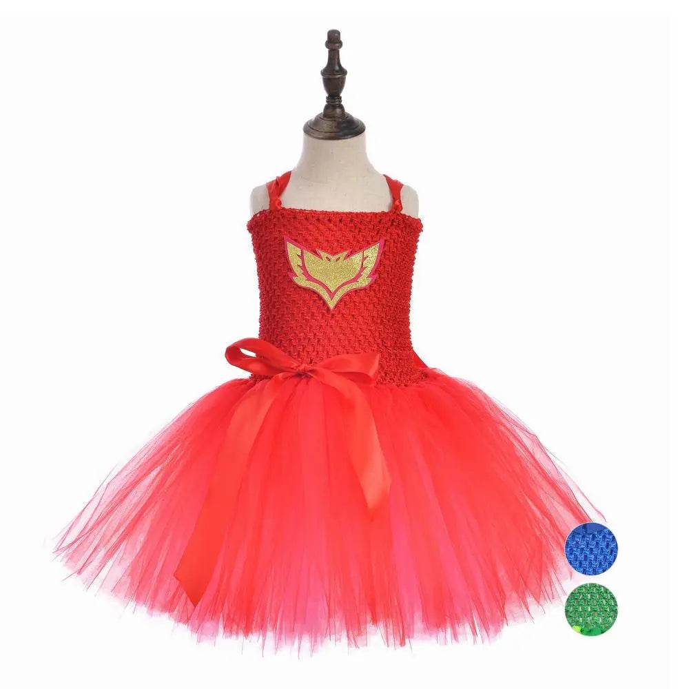PJ Masks Superhero Cosplay Costumes Halloween Tutu Dress Suits - zzcosplay
