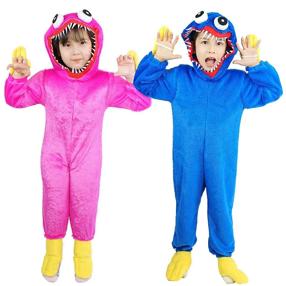 Poppy Playtime Huggy Wuggys Plush Costume Kids Halloween Cartoon Cosplay Jumpsuit - zzcosplay