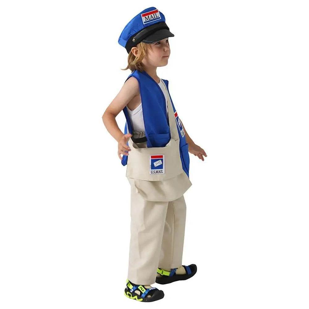 Postman Courier Uniform Kids Party Suit Cosplay Costumes Halloween - zzcosplay
