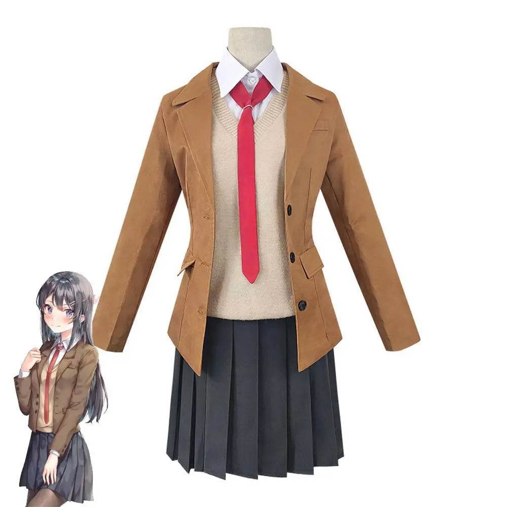 Rascal Does Not Dream of Bunny Girl Senpai Sakura Cosplay Costume Anime Halloween Uniform Outfit Set Dress Up For Women - zzcosplay