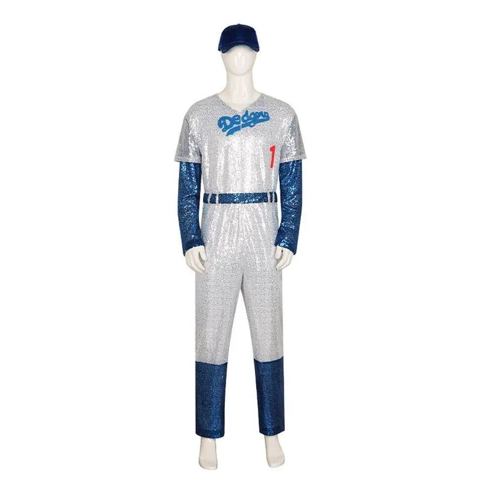 Rocketman Elton John Dodgers Baseball Costume Cosplay Uniform Halloween Carnival Suit - zzcosplay