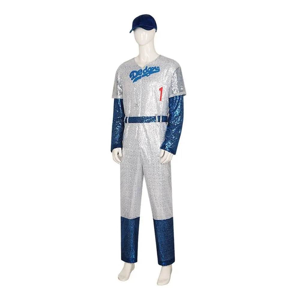 Rocketman Elton John Dodgers Baseball Costume Cosplay Uniform Halloween Carnival Suit - zzcosplay