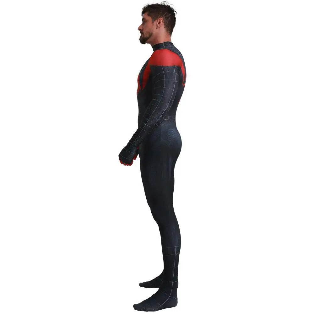 Spider-Man Into the Spider-Verse Miles Morales Costume Adults Cosplay Party Jumpsuit Halloween - zzcosplay