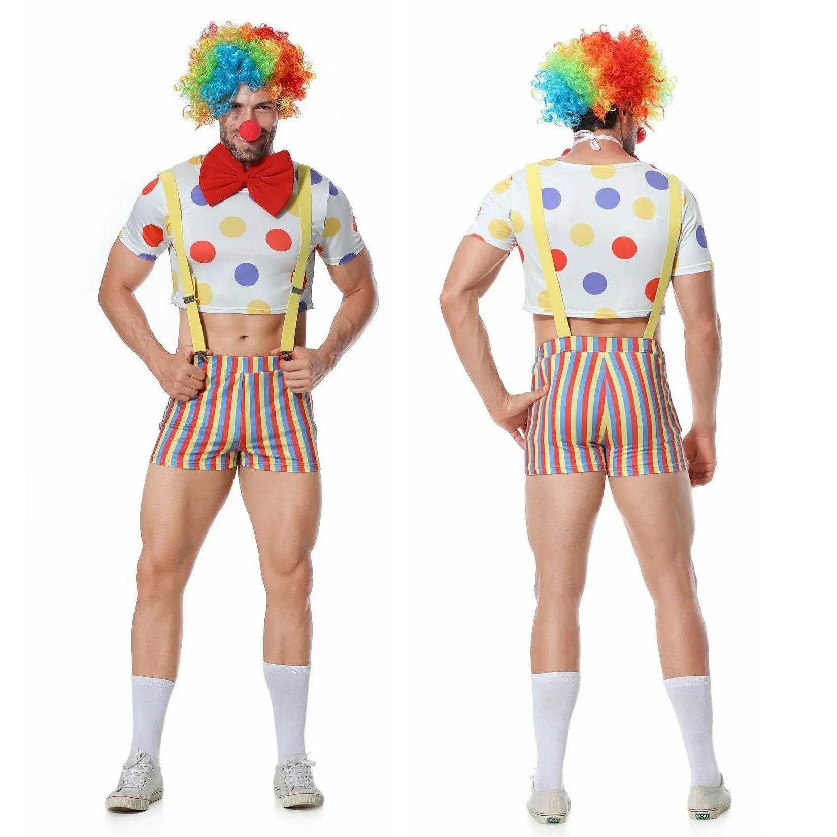 Stag Do Party Fancy Dress Costume Clown For Men - zzcosplay