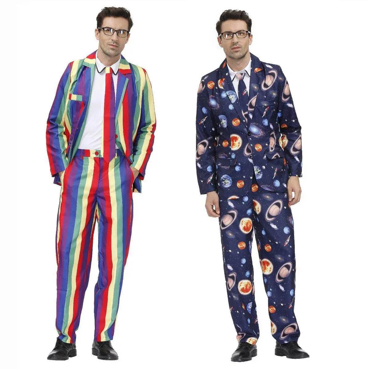 Stag Do Party Fancy Dress Host Printed Suit For Men - zzcosplay