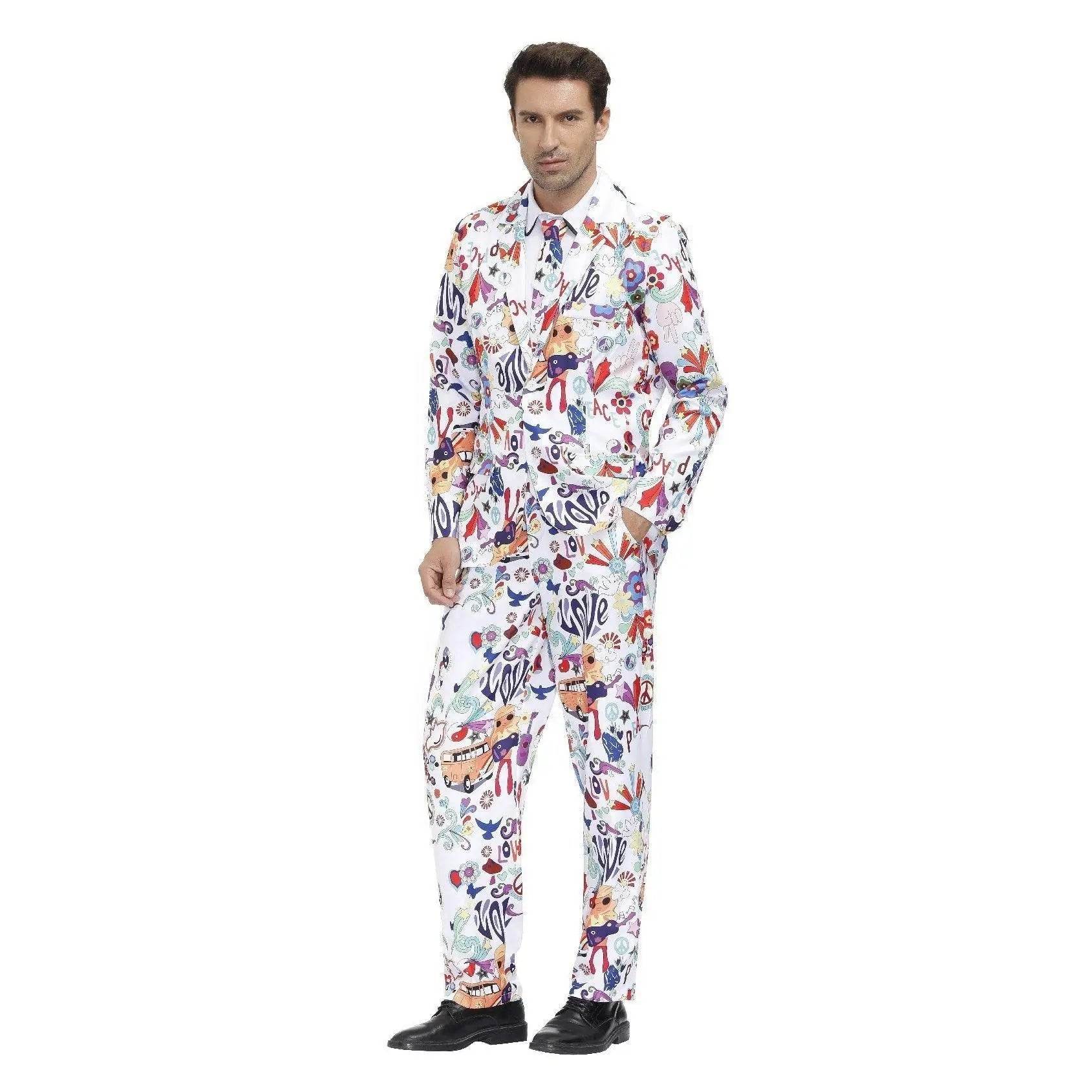 Stag Do Party Fancy Dress Host Printed Suit For Men - zzcosplay