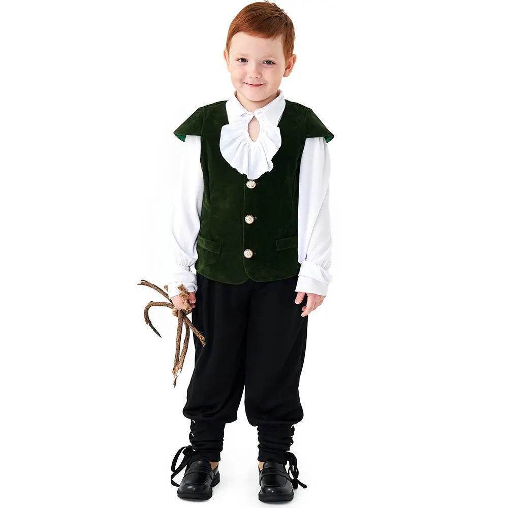 Vampire renaissance victorian pirate costume knight Children Halloween carnival for kids - zzcosplay