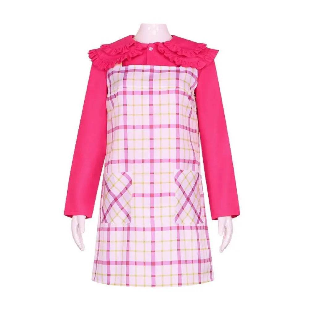 Wednesday Cosplay Costume Enid Sinclair Pink Dress Halloween Outfit for Women - zzcosplay