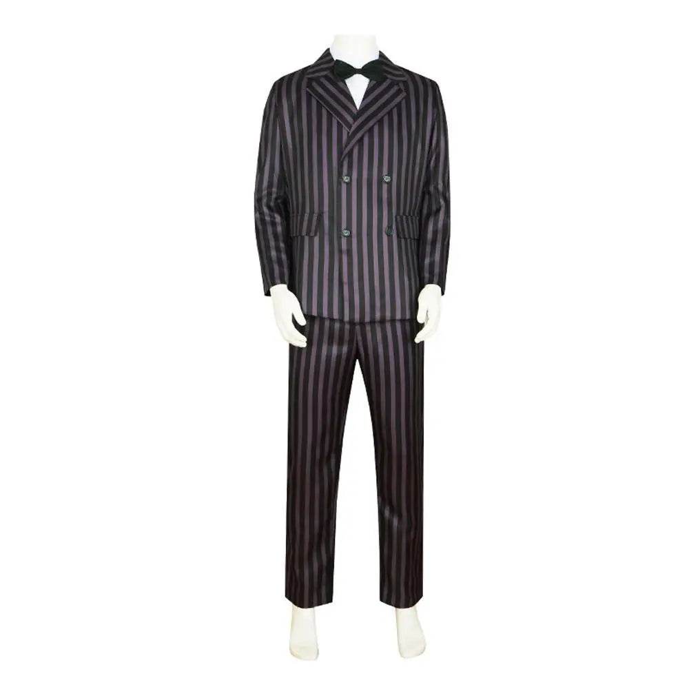 Wednesday's Dad Costume The Addams Family Cosplay Gomez Costume Outfit Sets For Men - zzcosplay