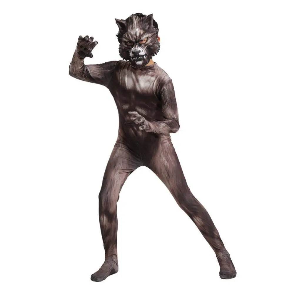 Werewolf Kid costume scary Halloween 3D Zentai Bodysuit - zzcosplay