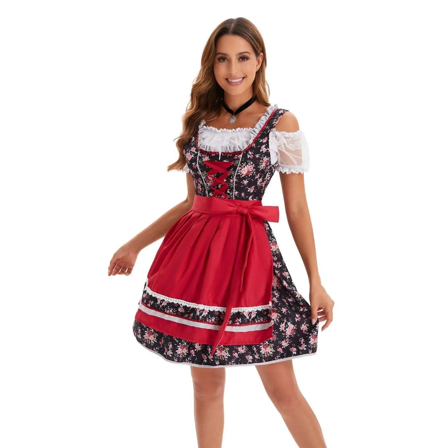 Women German Munich Oktoberfest Dress Badalia National Stage Dress Costume Halloween - zzcosplay