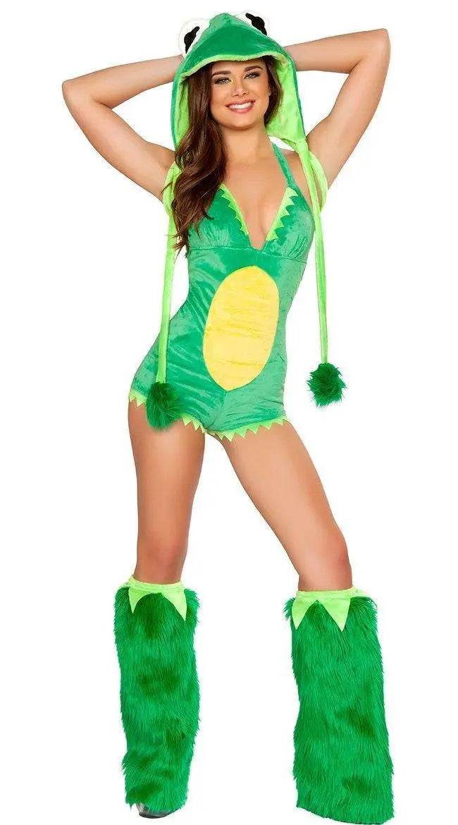 Women Halloween Frog Costume Cosplay Fancy Dress Animal Uniform - zzcosplay