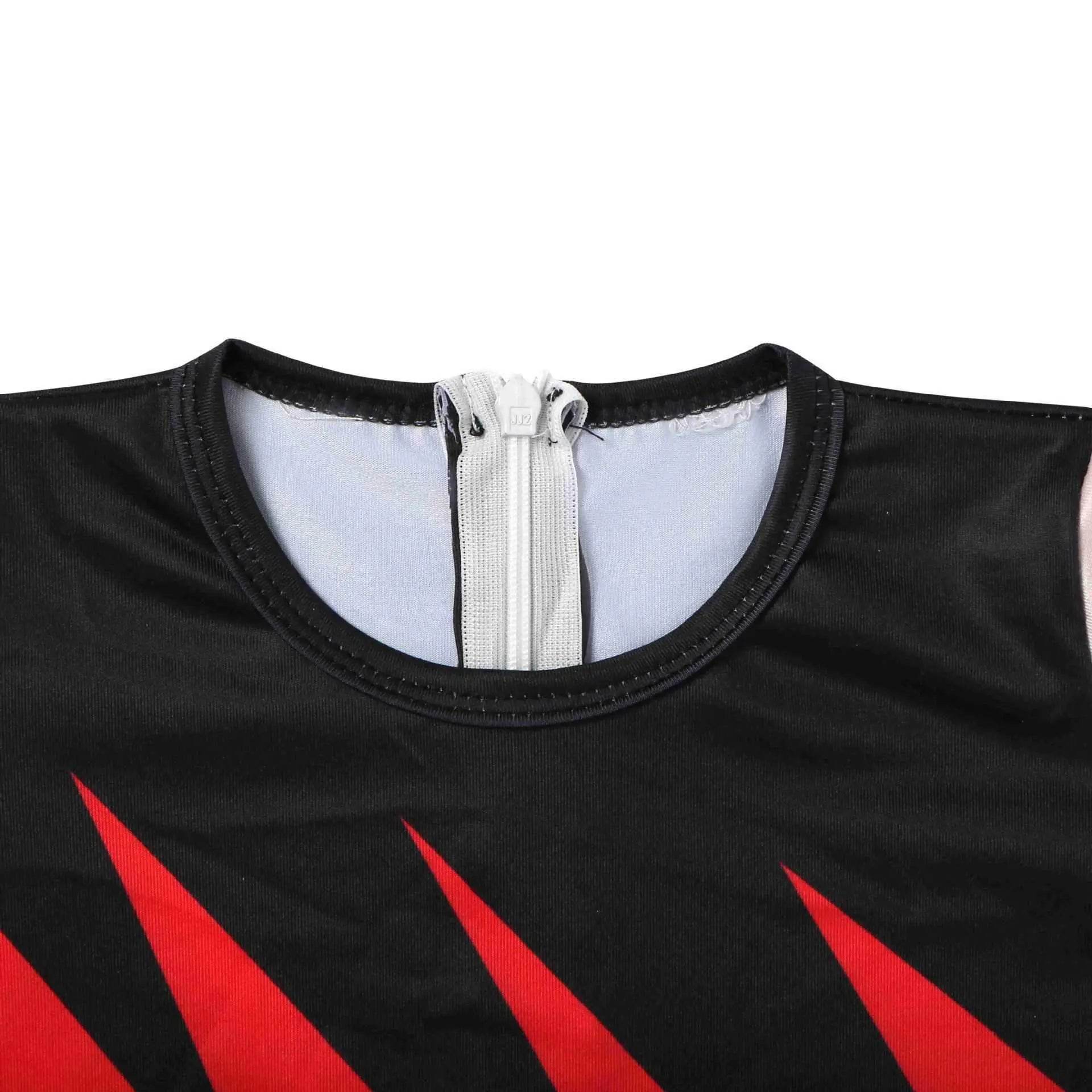 Wrestler Kane Cosplay Costume Jumpsuit Romper Outfit Stage Performance Party Halloween for Kids Boys - zzcosplay