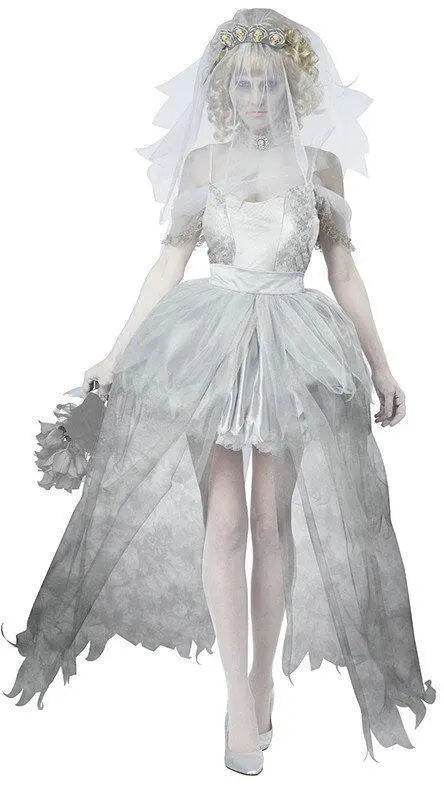 Zombie Bride Dress Fancy Dress Costume Halloween - zzcosplay