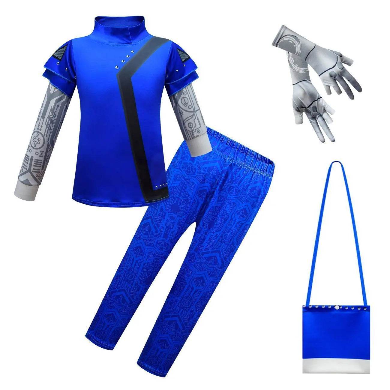 Zombies 3 Blue Cosplay Costume two piece set Bodysuit Outfits for kids - zzcosplay