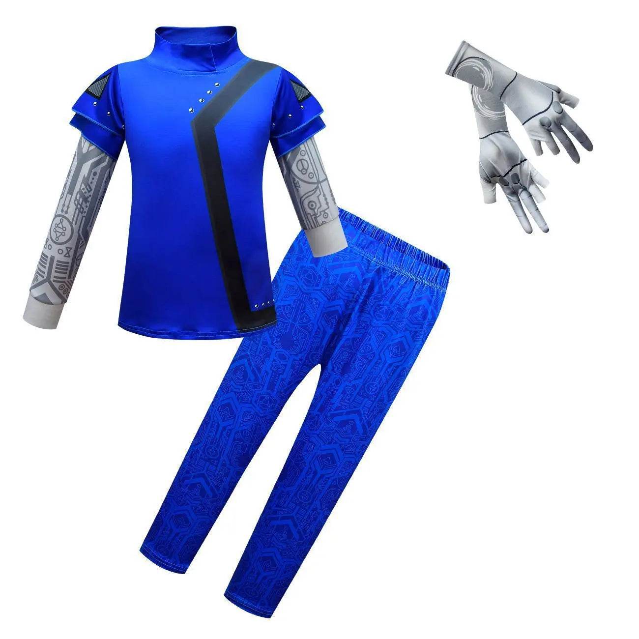 Zombies 3 Blue Cosplay Costume two piece set Bodysuit Outfits for kids - zzcosplay