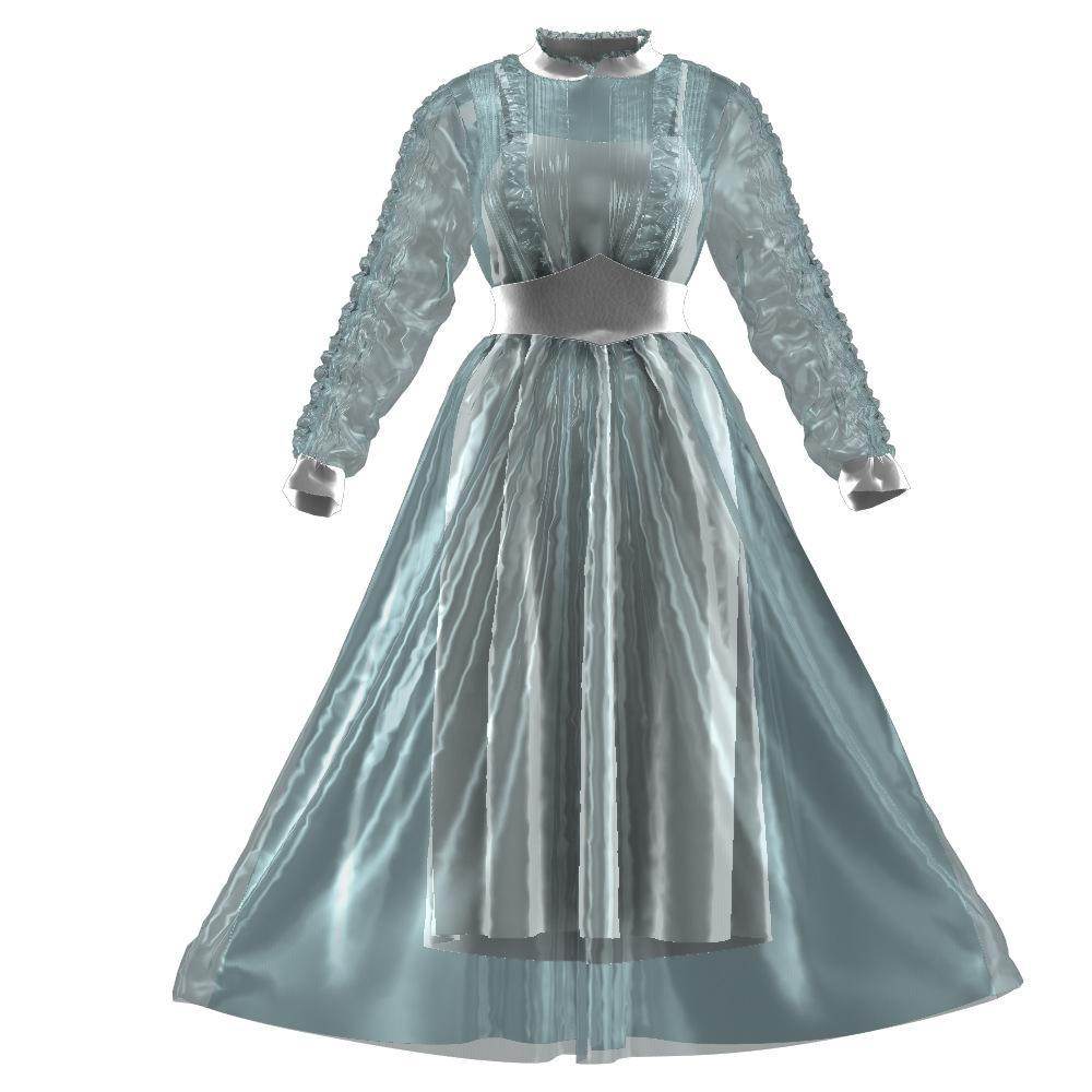 Astrid Deetz Costume Ball Dress Beetlejuice Skirt Striped Dress For Women Halloween - zzcosplay