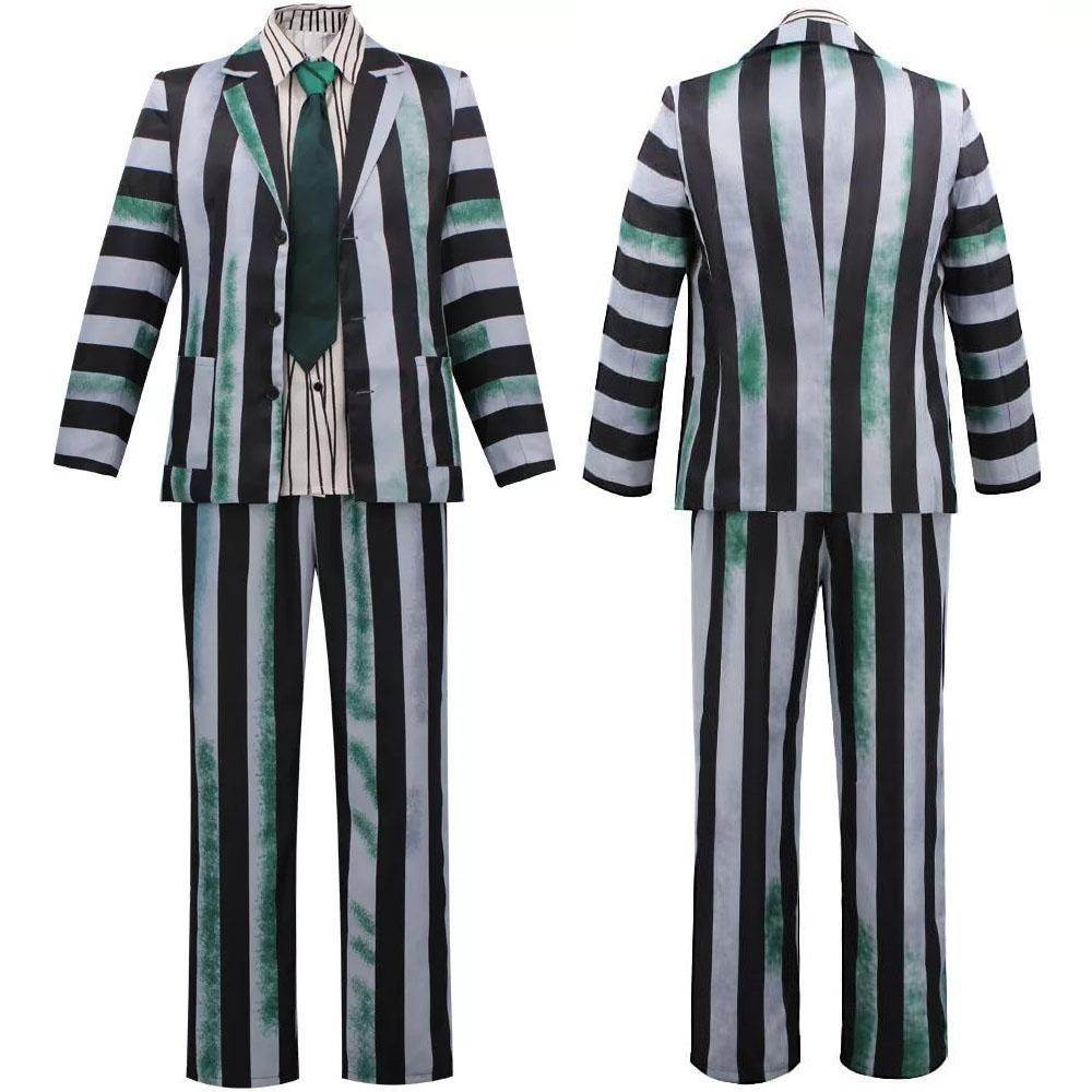 Beetlejuice 2 Michael Keaton Costume for men Party Halloween Suit - zzcosplay