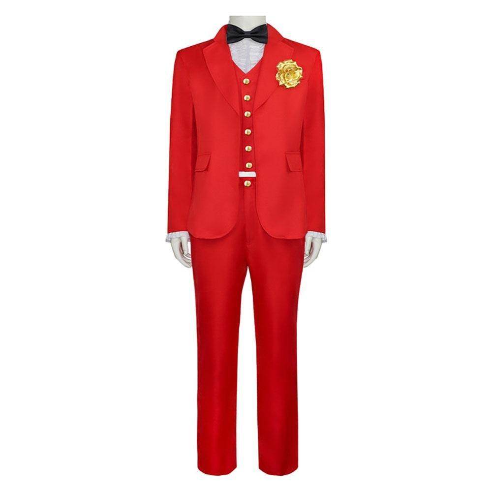 Beetlejuice 2 Michael Keaton Costume Red Suit for Men Kids Party Halloween - zzcosplay