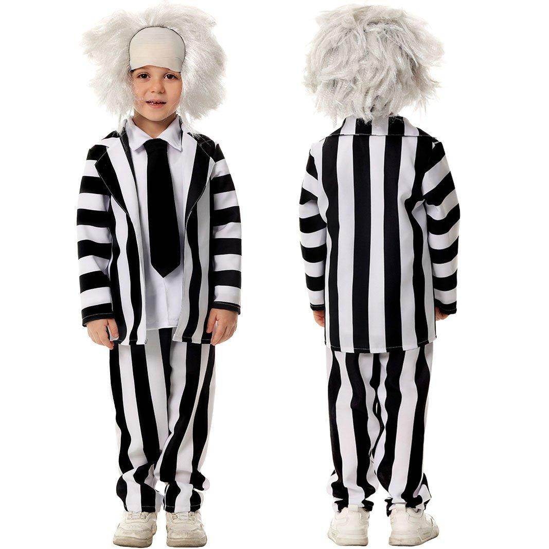 Beetlejuice Family Cosplay Costume Halloween Matching Outfits for Kids - zzcosplay