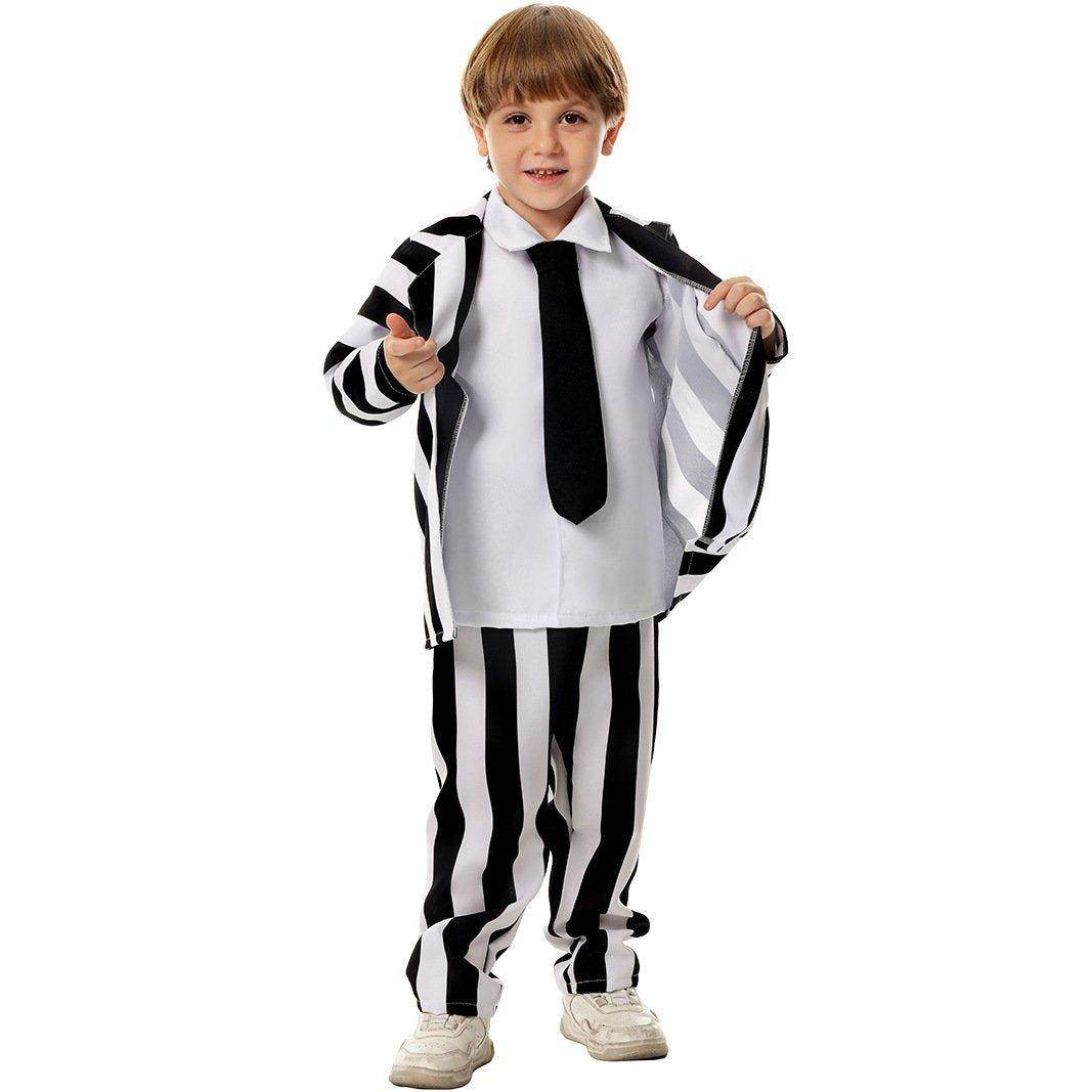 Beetlejuice Family Cosplay Costume Halloween Matching Outfits for Kids - zzcosplay