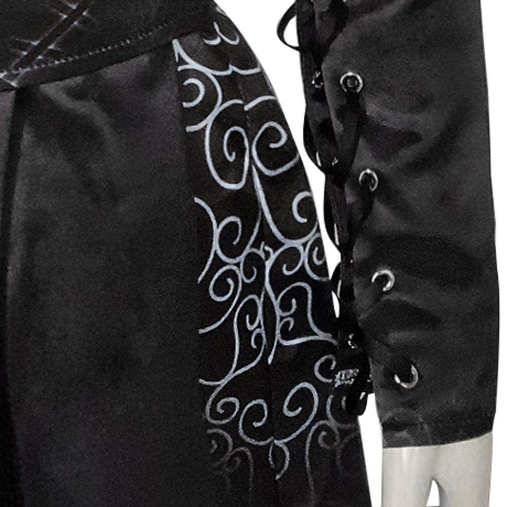 Bellatrix Lestrange Satin Dress Halloween Cosplay Costume - zzcosplay