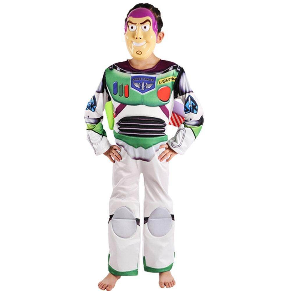 Buzz Lightyear Toy Story Carnival Cosplay Costume Set For Kids Boys With Mask Wing - zzcosplay