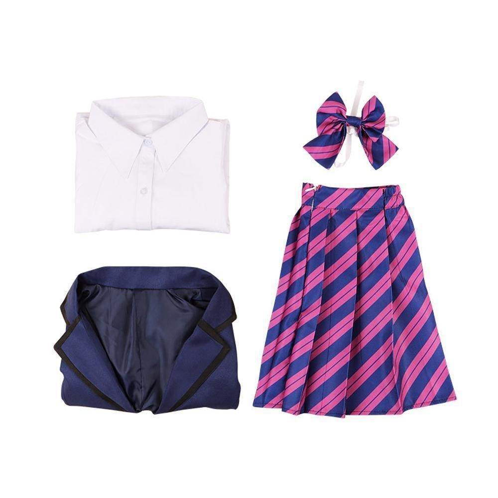 Can't Communicate Uniform Dress Cosplay Costume Skirt Outfit Anime Halloween Shirt Coat with Tie for Women - zzcosplay